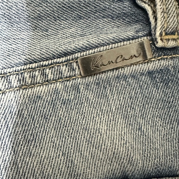 Kancan Distressed Straight Fit Paint Splattered High Rise Jeans Size 1/ 24 - Picture 3 of 7